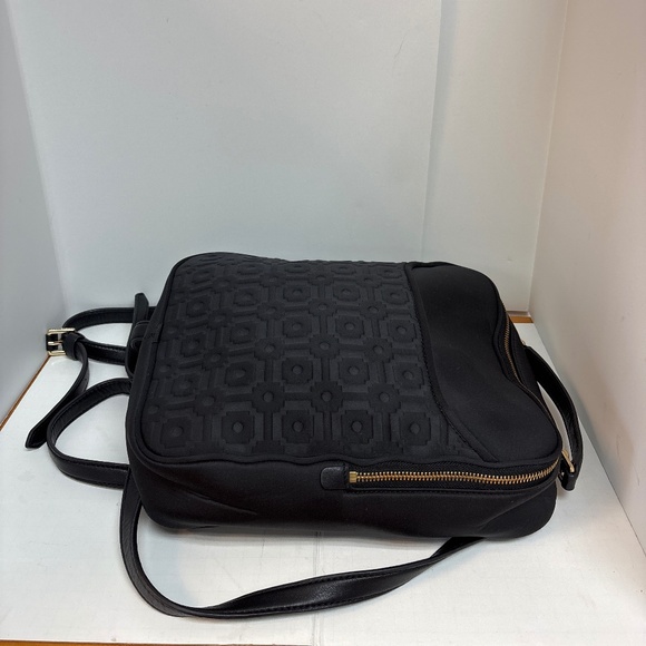 Tory Burch Women's Embossed Black Neoprene Backpack - Picture 6 of 7